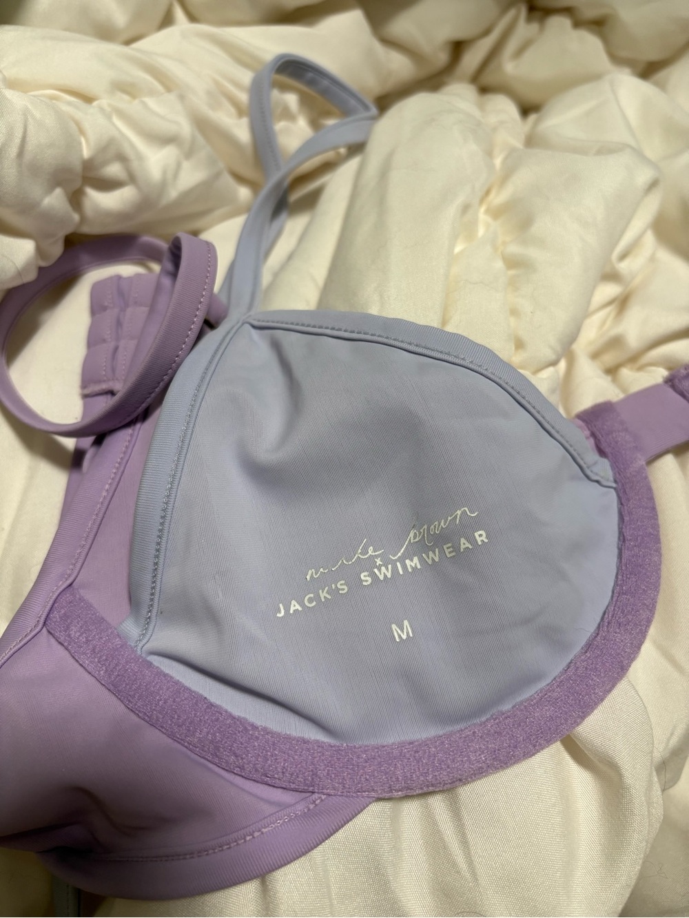 RARE Danielle Brown x Jack’s Swimwear 💜 Lavender Bow Bikini Top - Picture 5 of 6